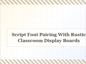 Script Font Charm for Rustic Classroom Boards