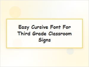 Selecting a Simple Cursive Font for Third Grade
